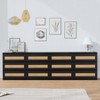 Rattan Dresser for Bedroom, Wood Storage Dresser with 6 Drawers, Modern Wide Dressers & Chest of Drawers with Anti-Tip Kit - 4 of 4