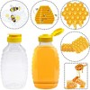 Clear Plastic Honey Bottles with Flip-Top Caps, 8 Pack 16oz Refillable Food Grade - 4 of 4