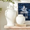 Plum & Post Koa Lidded Ginger Jar Large - White Ceramic Décor - 2 of 2