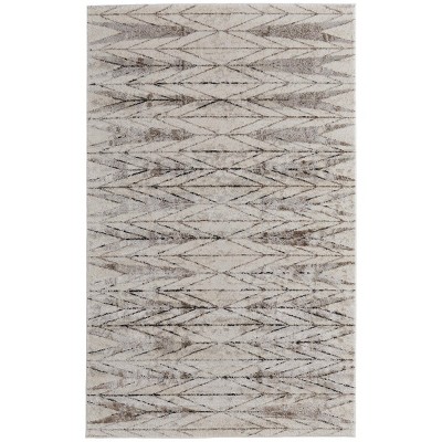 Vancouver Modern Geometric Ivory/Tan/Brown Area Rug