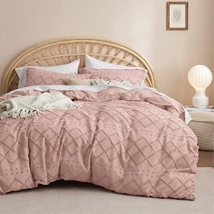 Bedsure | Solid Minimalist Embroidery Duvet Cover Set Cozy and Stylish Bedding Set - 1 of 4