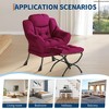 Living Room Lazy Chair - Modern Large Lounge Armchair with Side Pockets, Comfortable Lounge Sofa Reading Chair for Bedroom, Dorm - 4 of 4