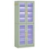 MAYEERTY 67-inch Bookcase 8-Tier Bookshelf with Acrylic Doors and LED Light - 4 of 4