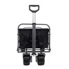 SKRAN Outdoor Collapsible Foldable Wagon Cart,198LB Load-Bearing with All-Terrain Wheels with Drink Holders for Shopping Sports Camping - 4 of 4
