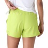 Future Planet Women's Nova Premium Performance Sport Athletic 4" High Waisted Active Gym Workout Running Shorts Lime Green - 3 of 4