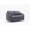 TiramisuBest Gray Velvet Loveseat, Plush Upholstered Sofa for Living Room or Bedroom - 2 of 4