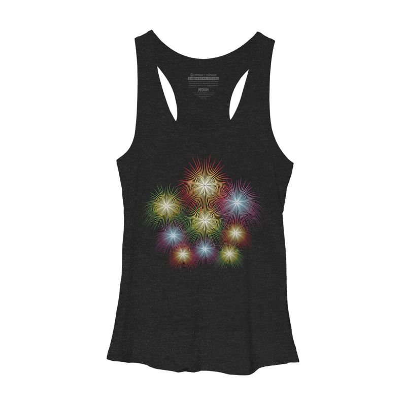 Women's Design By Humans July 4th Fireworks Display By  Racerback Tank Top, 1 of 3