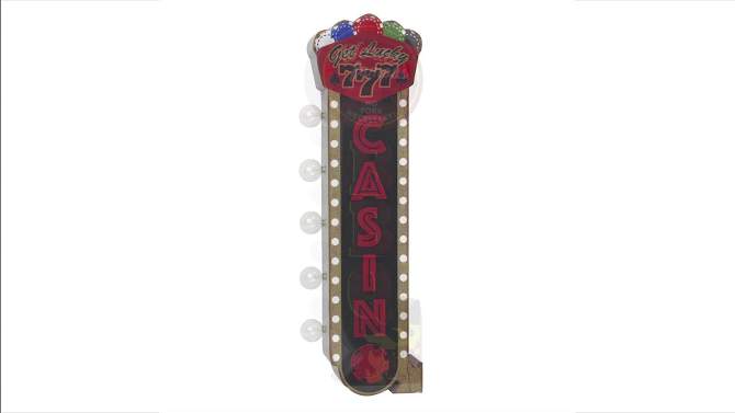 LED Get Lucky Casino Vintage Marquee Off the Wall Sign - American Art Decor, 2 of 7, play video