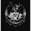 Juniors Womens Lost Gods Celestial Flower Pattern Racerback Tank Top - 2 of 4