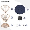 YARDSIGHT Papasan Chair with Large Plush Cushion -Hand-Woven Wicker Base, Cozy Lounge Chair for Living Room, Bedroom, Balcony, or Reading Nook - 4 of 4