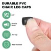 Unique Bargains Non-Slip PVC Chair Leg Caps Floor Protectors for Folding Chairs Black - 2 of 4