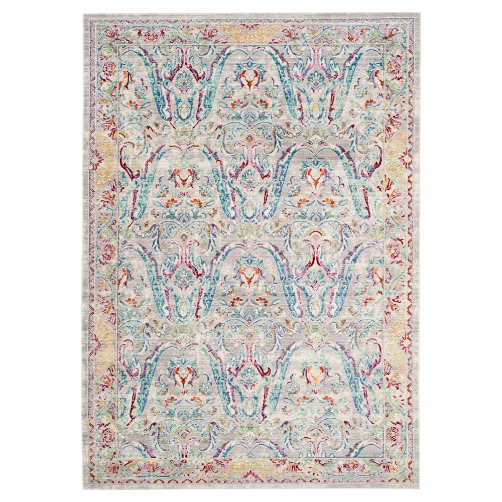 Gray Blue Floral Loomed Accent Rug 3'x5' - Safavieh