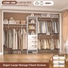 Besiost Closet Organizer System with Hanging Rods and Shelves, Wardrobe System with Drawers - 4 of 4