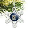US Naval Academy Primary Logo Metal Snowflake Christmas Tree Holiday Ornament - 2 of 3