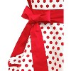 Wrapables Classic Vintage Christmas Holiday Apron, Stylish Cooking Apron, Red Dot - 4 of 4