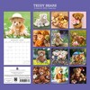 2026 Square Wall Calendar, Teddy Bears, 16-Month Lifestyles Theme with 180 Reminder Stickers (12x12 In) - 4 of 4