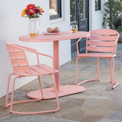 Maggift Patio Seating Sets Outdoor, Featuring Unique Design, Ideal for Chats, Perfect for Gardens, Living Spaces, Pink, 21.25"*20.75"*29.75"