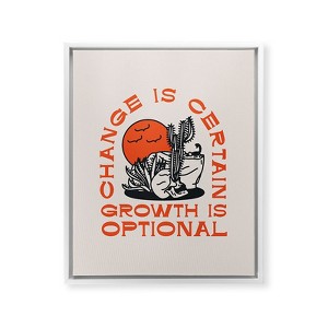 Nick Quintero Growth is Optional Framed Art Canvas - Society6 - 1 of 2