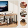 67" LED TV Stand for 55-75" TVs, Corner Entertainment Center w/ Power Outlets & 4 Shelves, Media Console for Living Room/Bedroom - 3 of 4