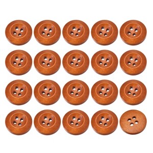 Unique Bargains Wooden DIY Craft Clothing Sewing Buttons 50 Pcs - 1 of 4