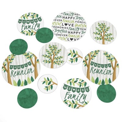 Big Dot of Happiness Family Tree Reunion - Family Gathering Party Giant Circle Confetti - Party Decorations - Large Confetti 27 Count