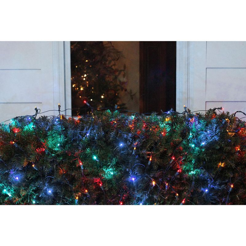 Northlight 150ct Wide Angle LED  Net Lights Multi-Color - 4' x 6' Green Wire, 3 of 5