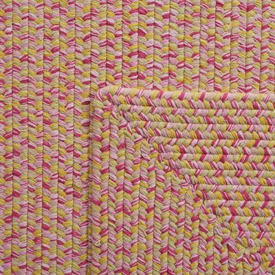 Handmade Red and Beige Cotton Braided Oval Rug