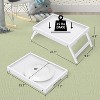 Attop Bed Tray Table with Folding Legs,Bamboo Breakfast in Bed for TV Table, Laptop Computer Tray,Eating,Snack Tray - 4 of 4