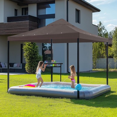 Yescom 10'x10' Brown Polyester Gazebo Canopy Replacement Top