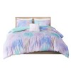 Gulches 4 PCS King/Cal King Watercolor Tie Dye Printed Comforter Set with Throw Pillow - 3 of 4