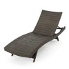 Wicker Patio Chaise Lounge with Adjustable Back, Poolside Sunbathing Chair with Foldable Legs, Waterproof Outdoor Chair -Christopher Knight Home - 4 of 4