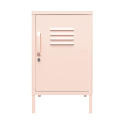 RealRooms Shadwick Metal Locker End Table, Pink