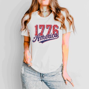 Simply Sage Market Coquette America Arched Short Sleeve Tee - 1 of 4