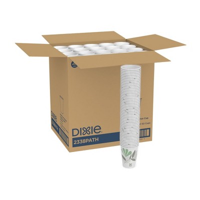 Dixie Paper Hot Cups, 8 Oz, White, Carton Of 1,000 Cups