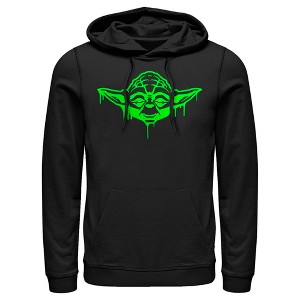Men's Star Wars Halloween Dripping Jedi Master Yoda Pull Over Hoodie - 1 of 4