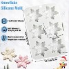 JDICTION Snowflake Silicone Molds, 2PCS Winter Snowflake Soap and Chocolate Molds with 12 Cavities for Candy, Muffins, Candle, Cake Decoration - 2 of 4