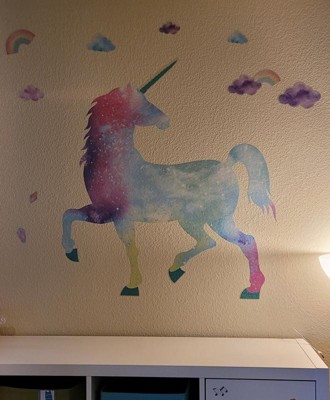 Glitter Galaxy Unicorn Peel And Stick Giant Wall Decal - Roommates