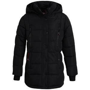 CANADA WEATHER GEAR Girls’ Winter Coat – Stadium Length Quilted Puffer Parka Jacket (7-16) - 1 of 4