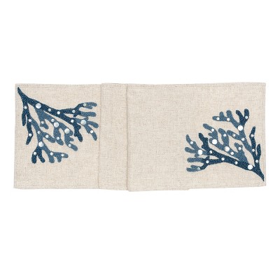 C&F Home 13" x 72" Coral Reef Indigo Table Runner