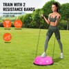 VEVOR Half Exercise Ball Trainer, 23 inch Balance Ball Trainer, 660lbs Capacity Stability Ball, Yoga Ball with Resistance Bands & Foot Pump - 4 of 4