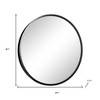 HomeRoots 31" Black Metal Round Framed Accent Mirror - 3 of 4