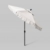 9' Sunbrella Scallop Base Market Patio Umbrella with Push Button Tilt - Bronze Pole - California Umbrella - 2 of 3
