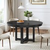 Black Round Dining Table - Modern Minimalist Style for Home Kitchen & Dining Room - 2 of 4