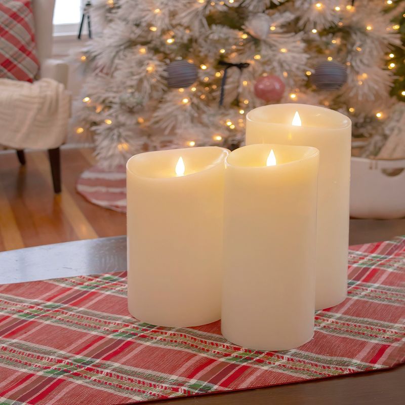 9" HGTV LED Real Motion Flameless Ivory Candle Warm White Lights - National Tree Company, 4 of 6