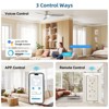 52 Inch Smart Ceiling Fans with Lights and Remote & APP Control Modern High CFM Flush Mount Ceiling Fan with ABS Blades for Bedroom Living Room - 2 of 4