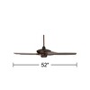 52" Casa Vieja Journey Rustic Farmhouse Indoor Ceiling Fan with Remote Control Oil Rubbed Bronze for Living Kitchen House Bedroom Family Dining Home - 4 of 4