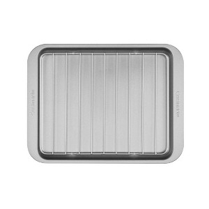 Cuisinart Chef's Classic Non-Stick Toaster Oven Broiler Pan with Rack AMB-TOBPRKT: Steel Baking Tray, Dishwasher-Safe - 1 of 4