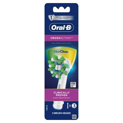 Oral-B Cross Action Genuine Electric Toothbrush Replacement Brush Heads - 3ct