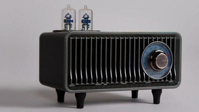 Milton White Sand Portable Vintage Radio with Bluetooth