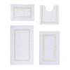 Hotel 4 PC Bath Rug 100% Premium Cotton Tufted Weave Two Tone Reversible Bathroom Rug, Super Soft Absorbent, Machine Washable Bath Mat - 2 of 4